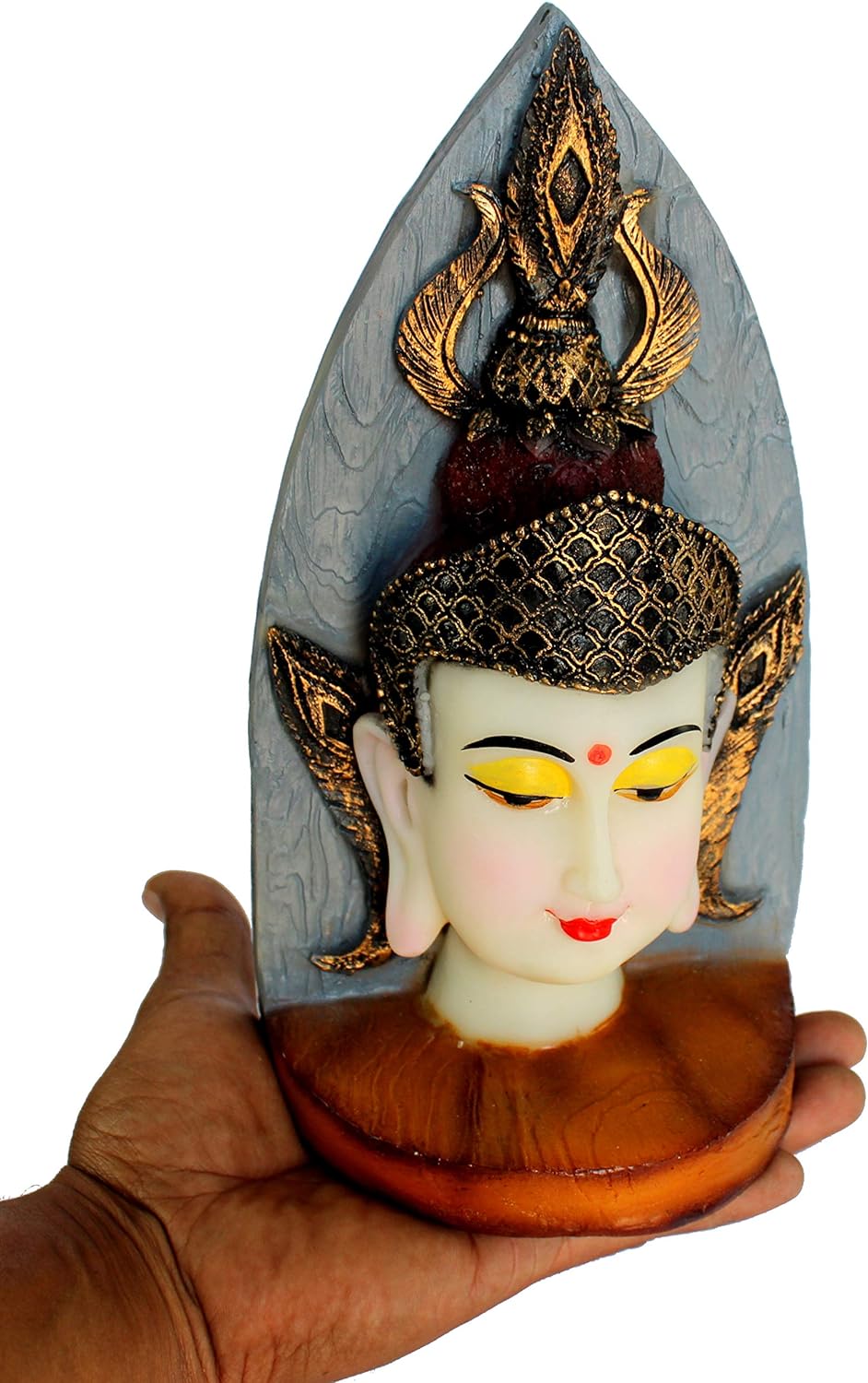 eSplanade Resin Buddha Showpiece | Home Decor | Idol Statue Figurine Murti | Tibetan Buddhist Statue (Multicolour)