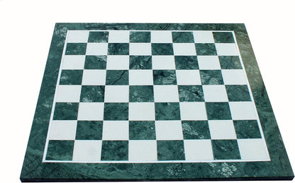 StonKraft Collectible Green Marble Stone Chess Board without Pieces Pawns - Decorative Stone Chess - Home DŽcor - 20" Inches