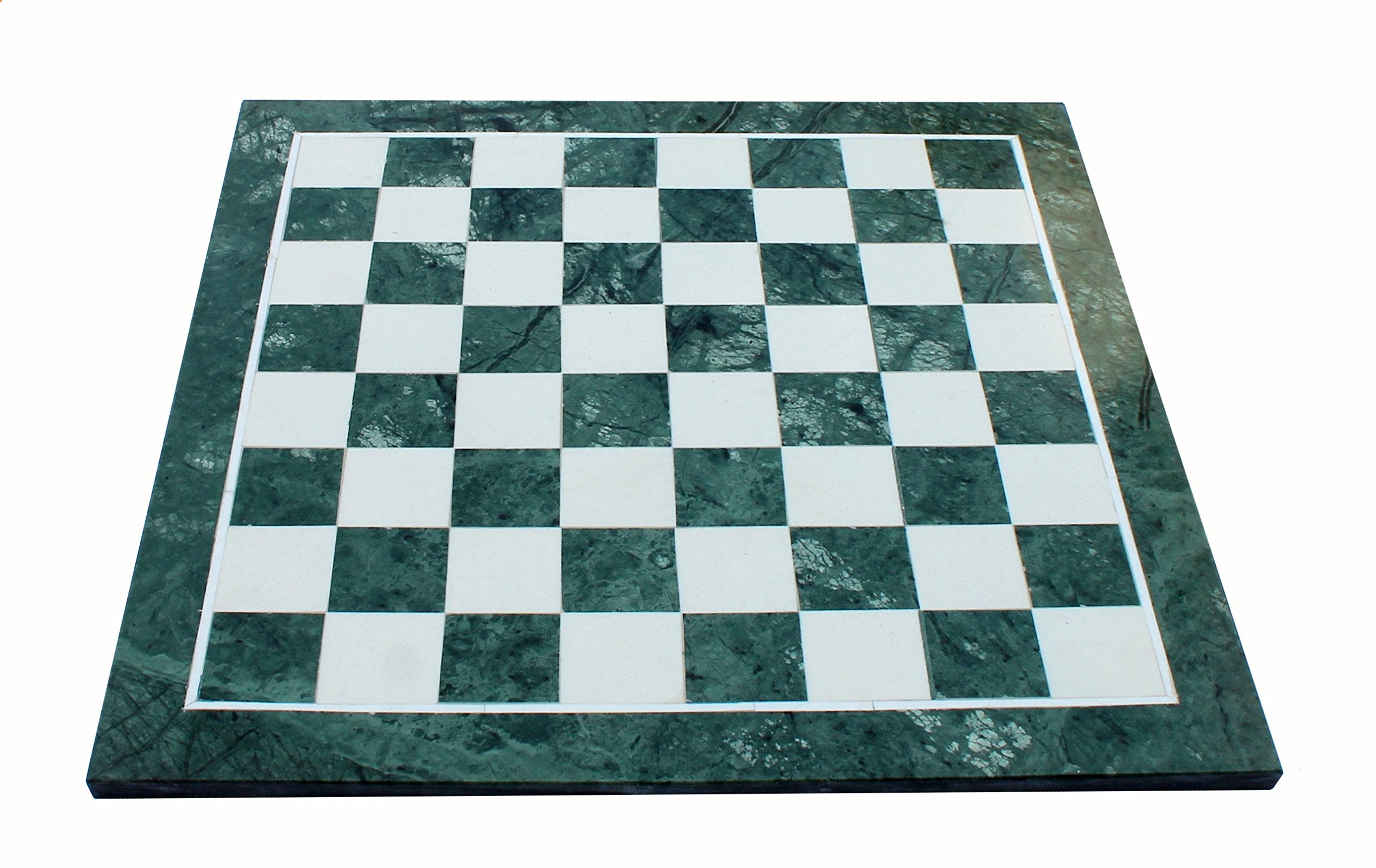 StonKraft - Collectible Black Natural Granite Stone & White Marble Chess Board without Pieces - Appropriate Wooden & Brass Chess Pieces Chessmen available separately by Brand- 12", 15",20" Inches