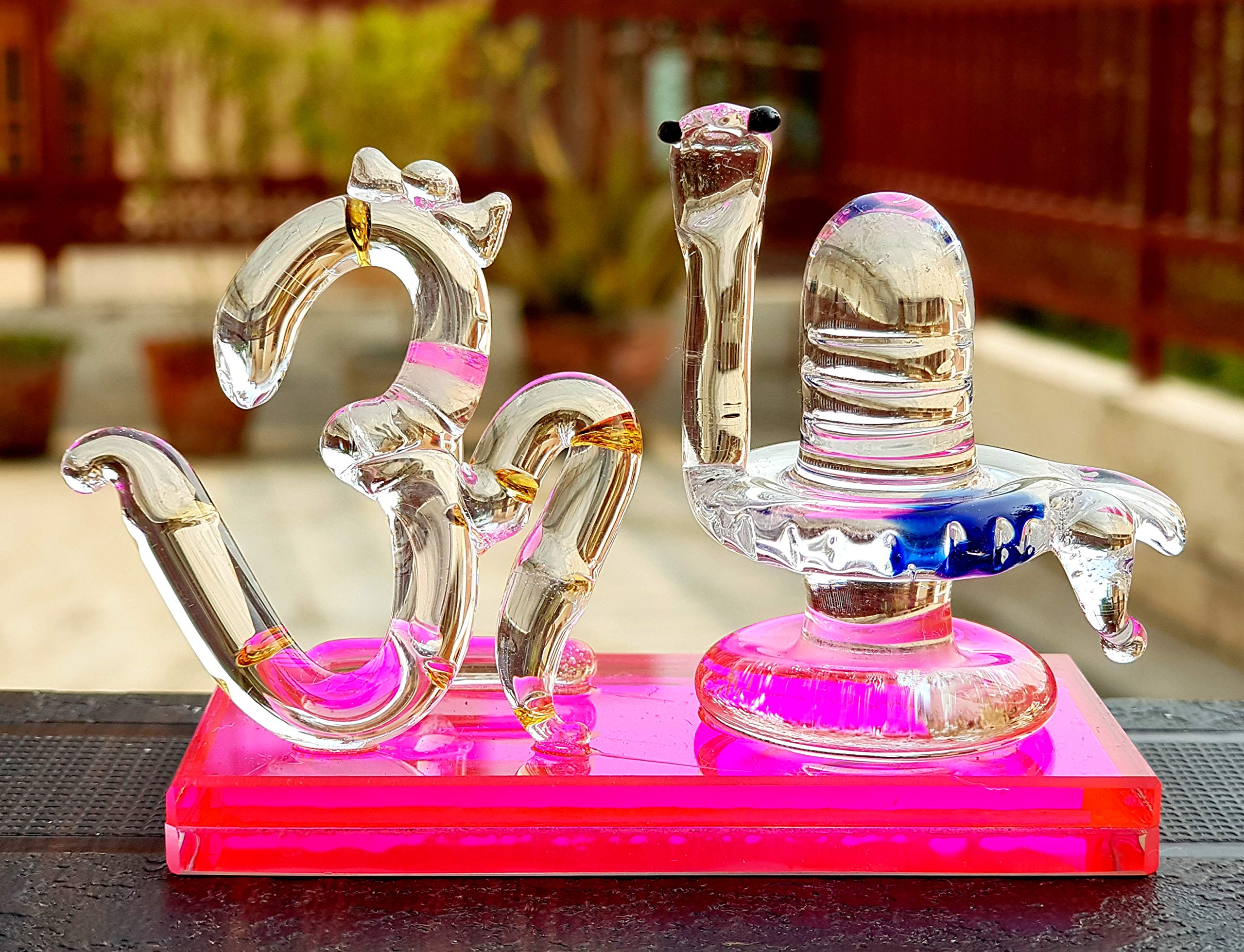 KLEO Glass Shiva Lingam Shiv Ling Idol Murti for Daily Pooja Purpose, and home decor.