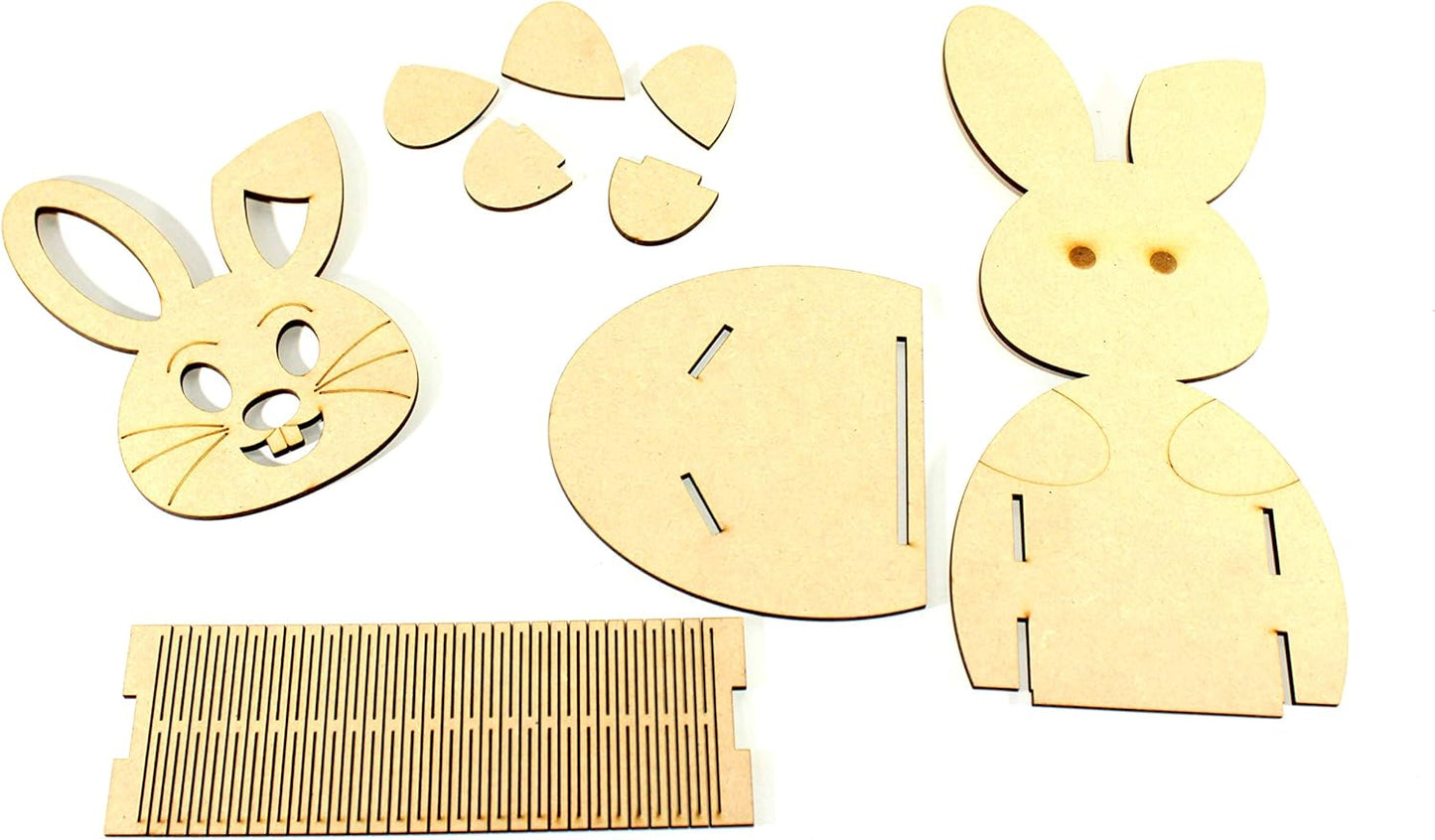 eSplanade DIY Wooden 3D Puzzle Rabbit - Desk Organizer, Pen Stand - Easy to Assemble