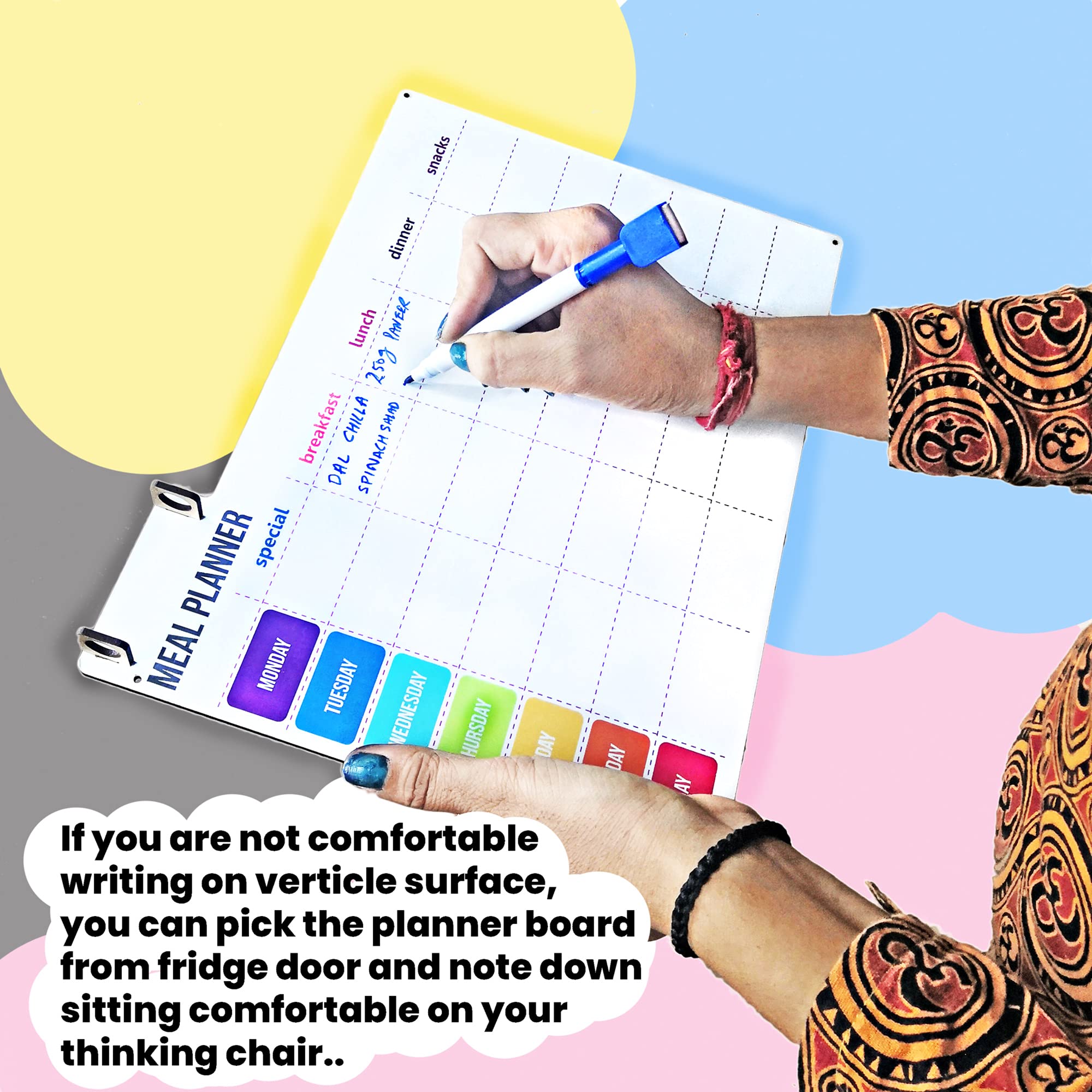 mfm toys fridge magnet write-erase A4 size notepads planners! (Boss lady planner)- Multi color