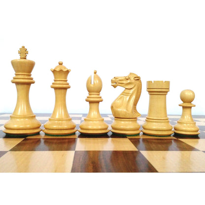 Royal Chess Mall Professional Staunton Chess Pieces Only Chess Set, Sheesham and Boxwood Wooden Chess Set, 4.1-in King, Tournament Chess Set, Weighted Chess Pieces (3.4 lbs)