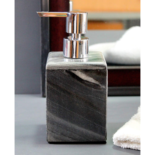 KLEO Soap/Lotion Dispenser - Made of Genuine Indian Marble - Luxury Bathroom Accessories Bath Set (Multicolour)