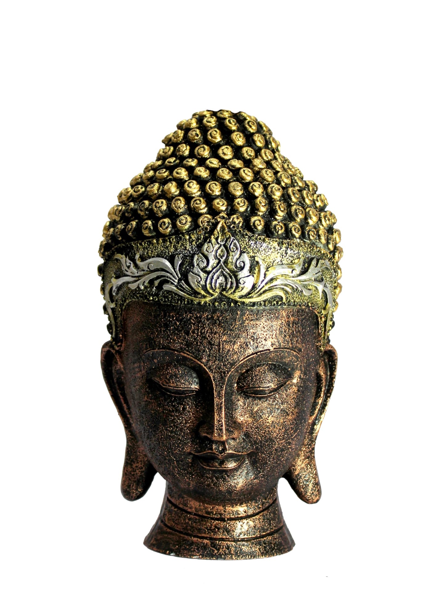 eSplanade Buddha Head Statue for Home Decor | Resin Buddha Face Showpiece for Living Room, Meditation, Office Table Desk, Shelf | Tibetan Buddhist Idol | Zen or Yoga Figurine Gifts | Blue, 12 Inch