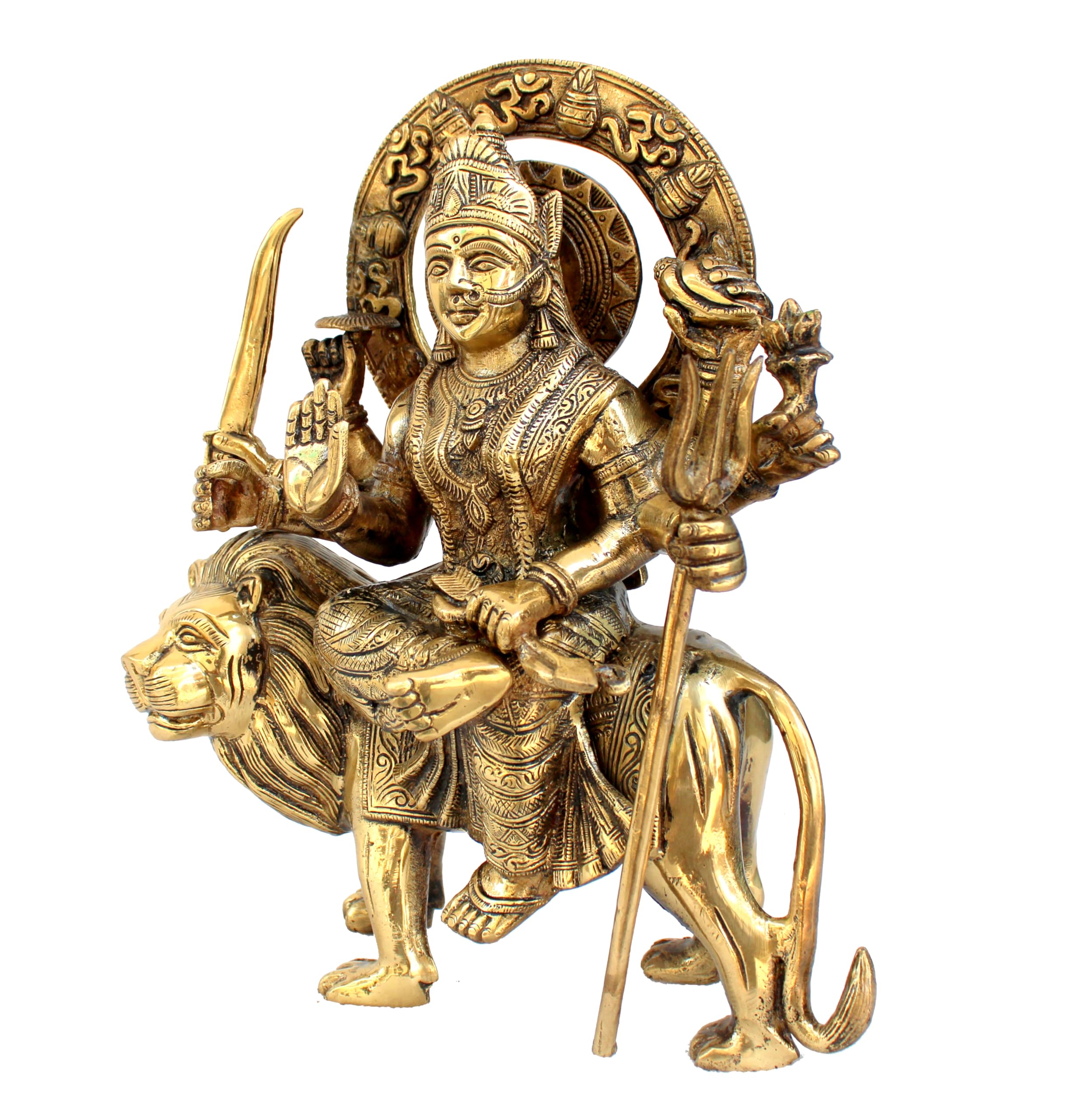 ESPLANADE Brass Maa Durga Idol, MATA Rani Idol, Statue, murti, moorti for Home Mandir, Home Décor, Showpiece, Gift for Family and Friends - 11.5 Inches