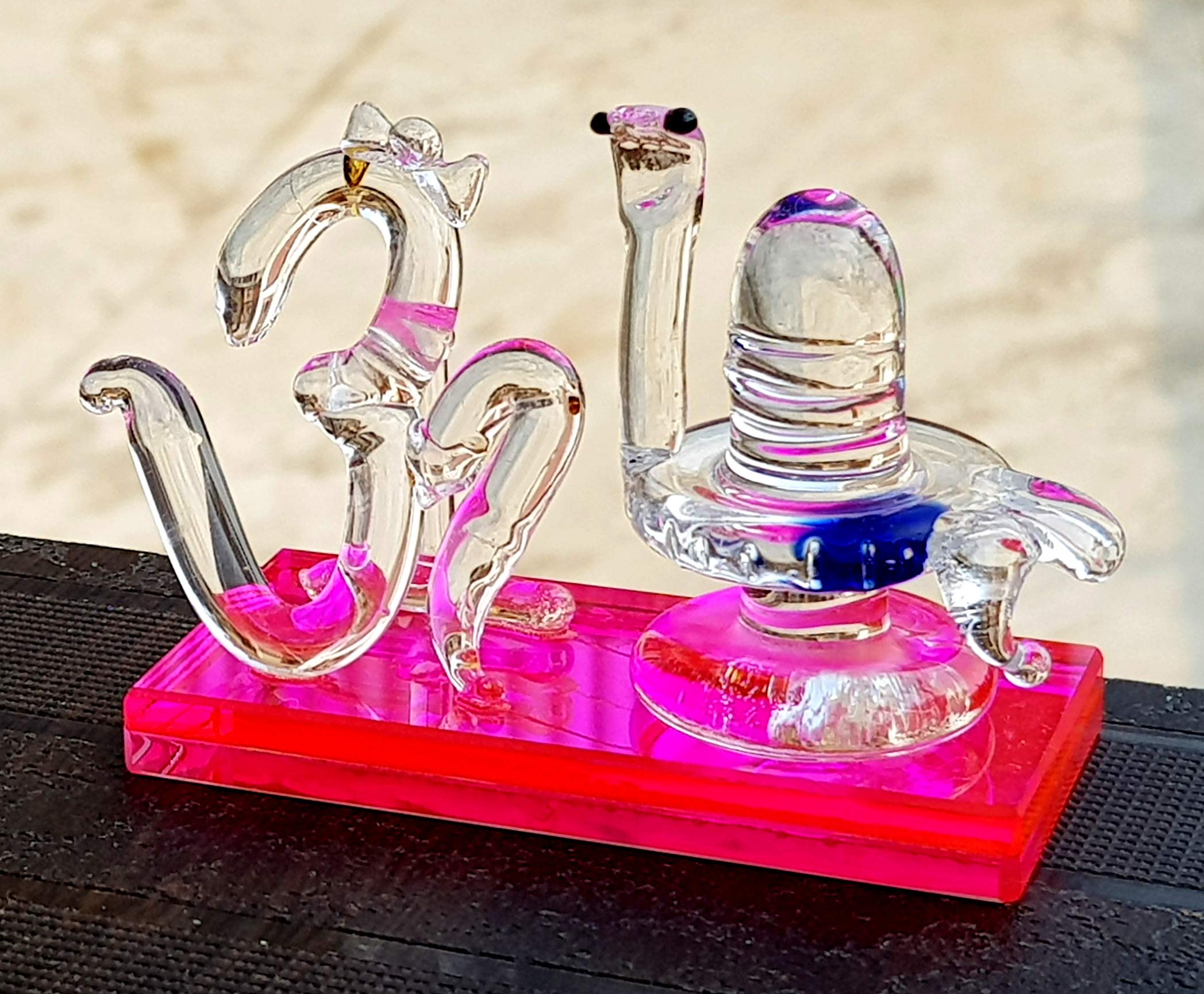 KLEO Glass Shiva Lingam Shiv Ling Idol Murti for Daily Pooja Purpose, and home decor.