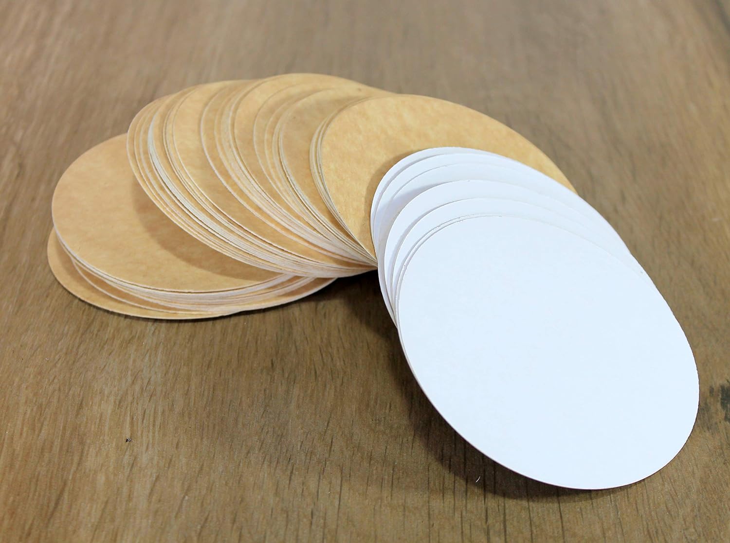 eSplanade Disposable Coaster - Made of Paper (Set of 100) - Use and Throw Reversible Coasters - Perfect for Bar, Hotel, Restaurant purpose & Parties (Brown Round & Square)