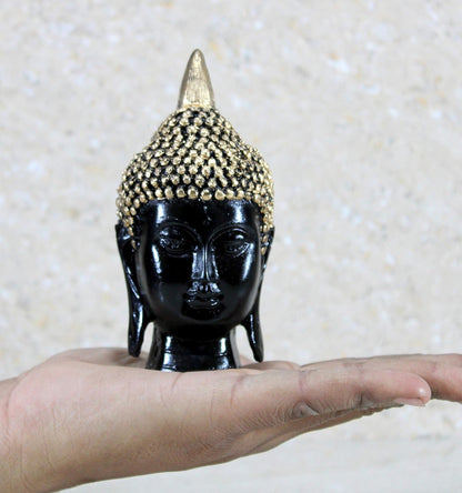 eSplanade Resin Buddha Face/Head Showpiece, Home Decor | Idol | Statue | Figurine | Murti | Statue (5" inches)