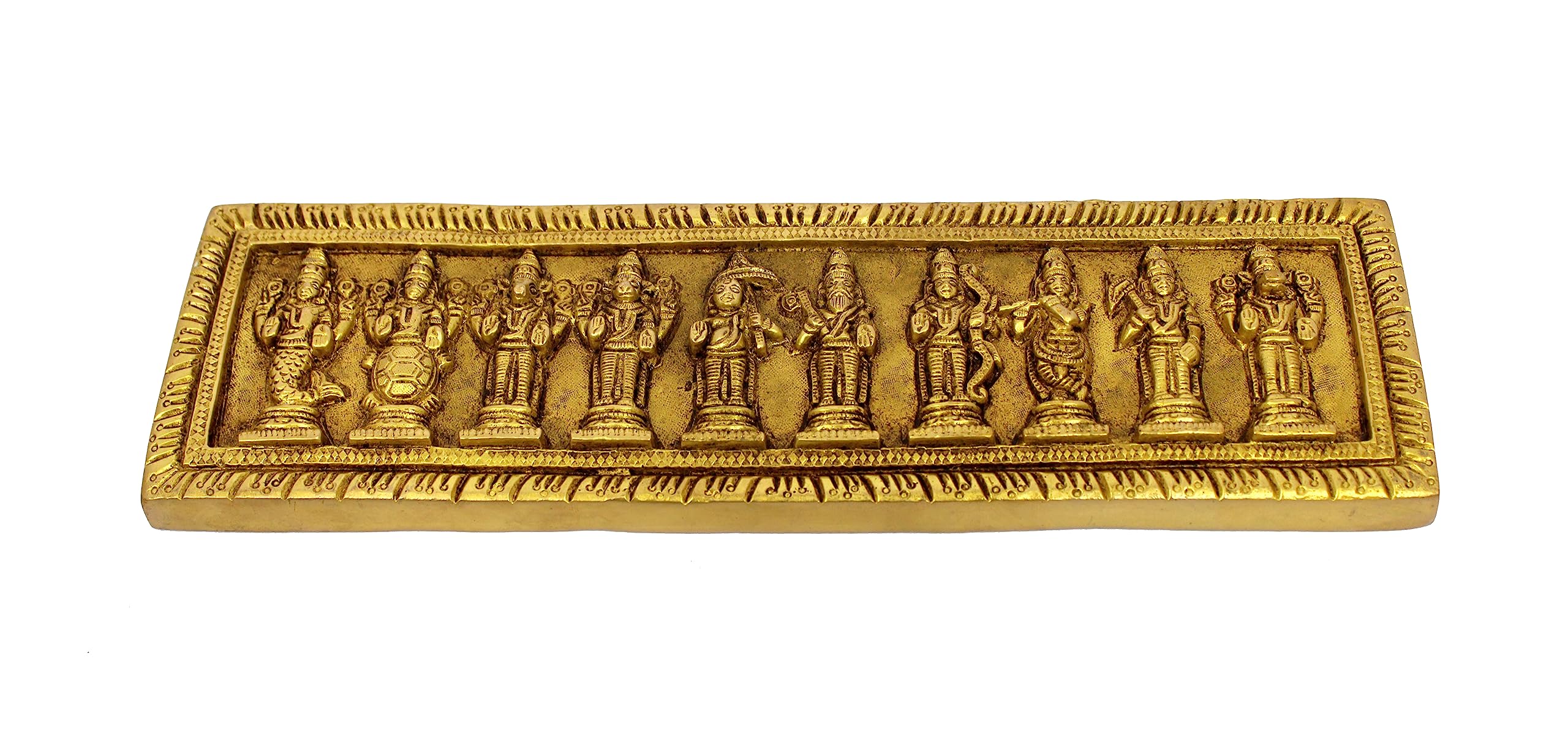 eSplanade Brass Vishnu Dashavatar Dashavatara Dasavatharam - Ten Incarnations Avtars of Lord Vishnu