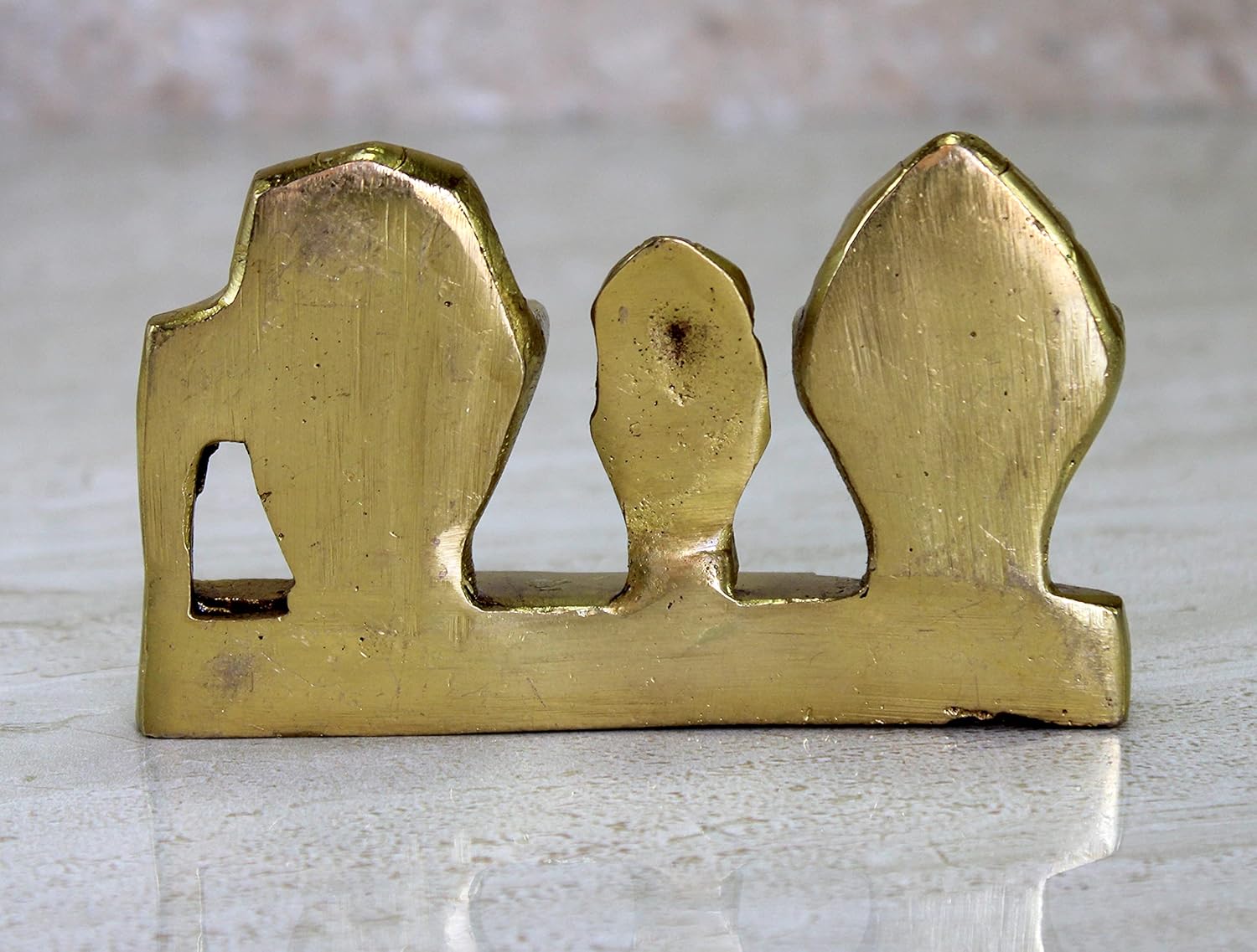 eSplanade Brass Lord Puri Jagannath, Balaram and Subhadra maa Idol for Decor Idol Murti Statue - 2.75 & 5.25 inches