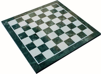 StonKraft Collectible Green Marble Stone Chess Board without Pieces Pawns - Decorative Stone Chess - Home DŽcor - 20" Inches