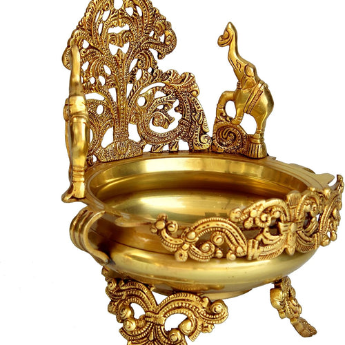 eSplanade - Ethnic Design Decorative Brass Urli Traditional Bowl Showpiece | Home Decor |