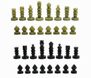 StonKraft Natural Stone Chess Pieces Chessmen Chess Coins (2.5" King) | Chess Accessories | Board Games