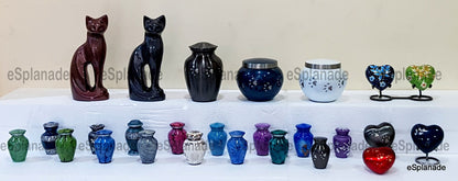 eSplanade- Cat Kitten Shape Cremation urn | Memorial Funeral Burial Full-Size urn for Ashes| Size - 9 inches.