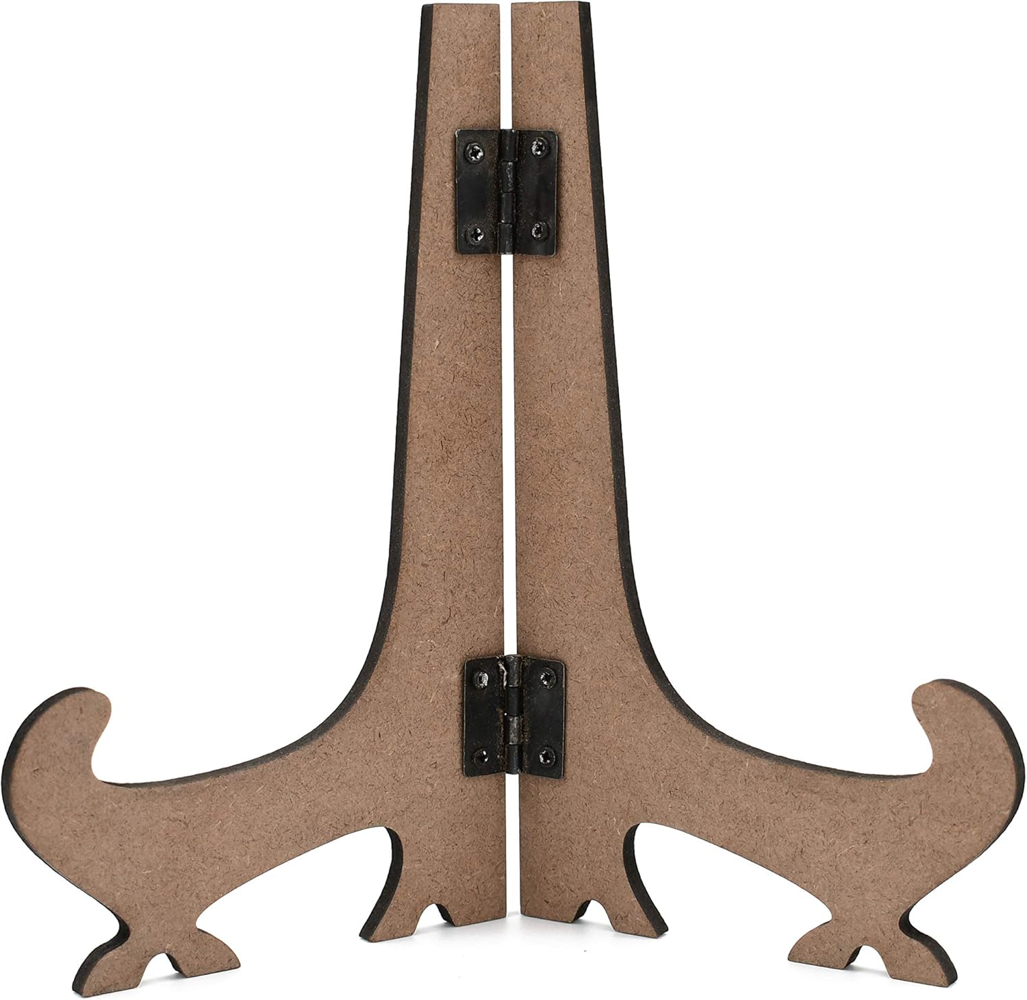 IVEI Round Plate with Foldable Stand - Set of 2 & SET of 5- MDF Plain Round Art Board with Stand for Painting Wooden Sheet Craft - for Decoupage MDF Plains, Resin Artwork & Decoration (Round)