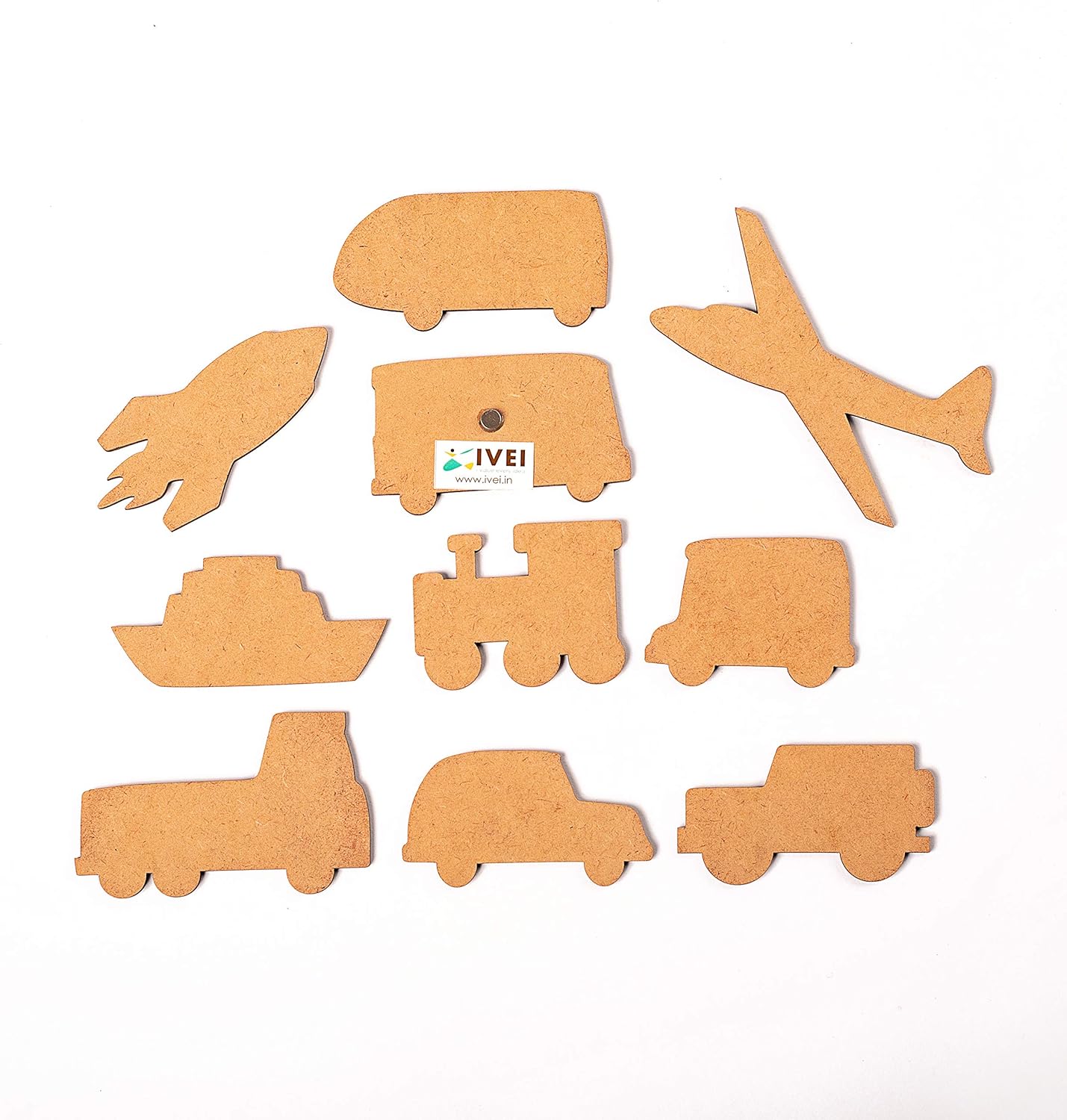 IVEI MDF Bird Cutouts/Embellishments - DIY Craft Materials - Bird-Shaped MDF Blank Cutouts for Painting, Wooden Sheet Craft Board for Resin & Fluid Art, Decoupage, Mandala Art, Pyrography - Set of 15