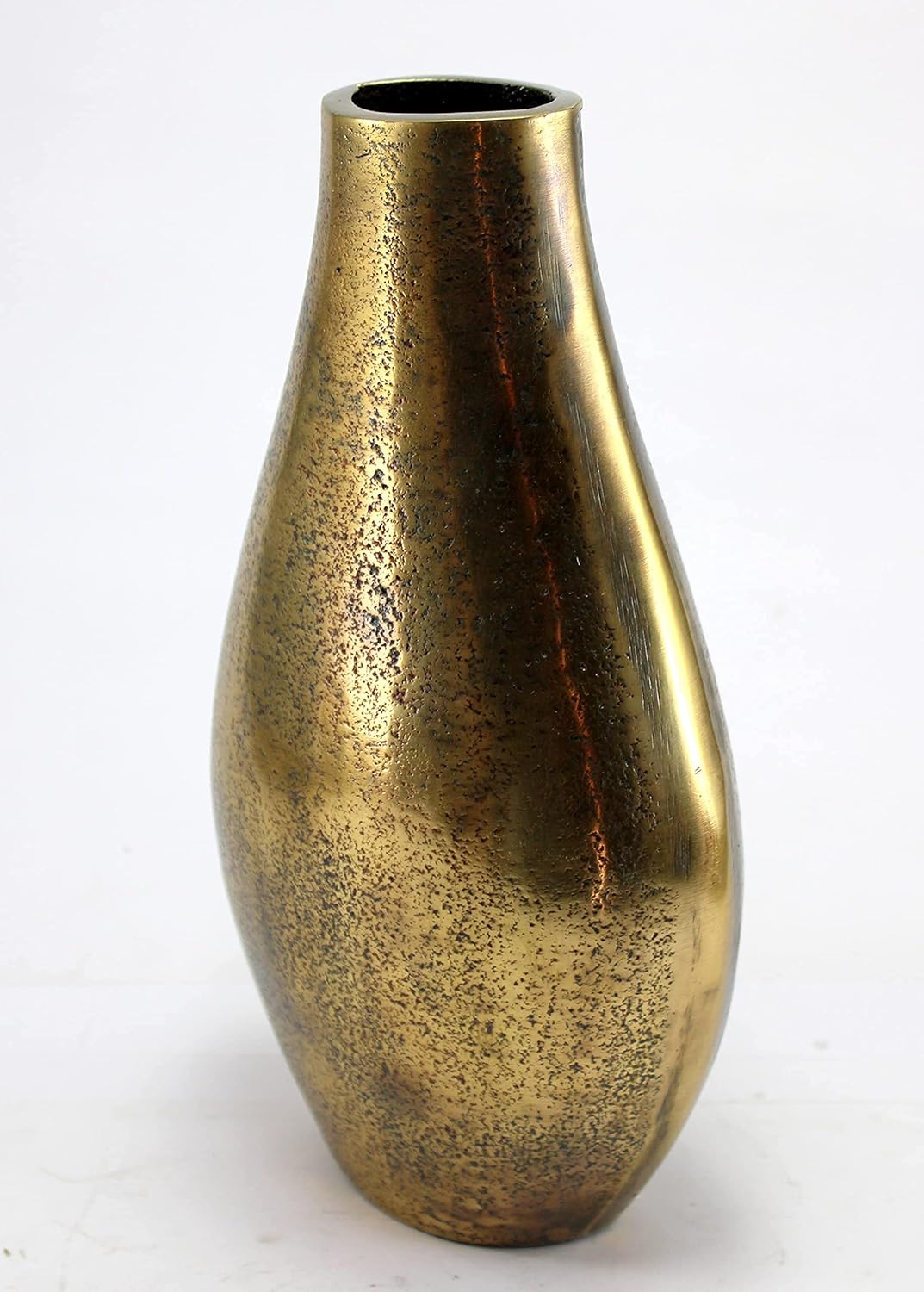 eSplanade Metal Flower Vase Flowerpot - Decorative Items Showpiece - Set of 2 | Home Decor Statement Piece for Showcase Foyer Table Desk | Silver , Copper