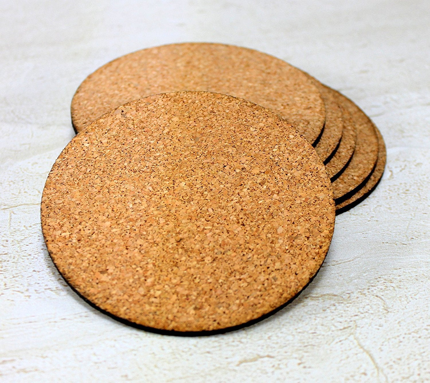 eSplanade KLEO - Bar Beer Coffee Cork Coasters (Set of 6) - Long Lasting, Heat Resist, Absorbs Spilled Liquid, Non Slippery and Scratch Free