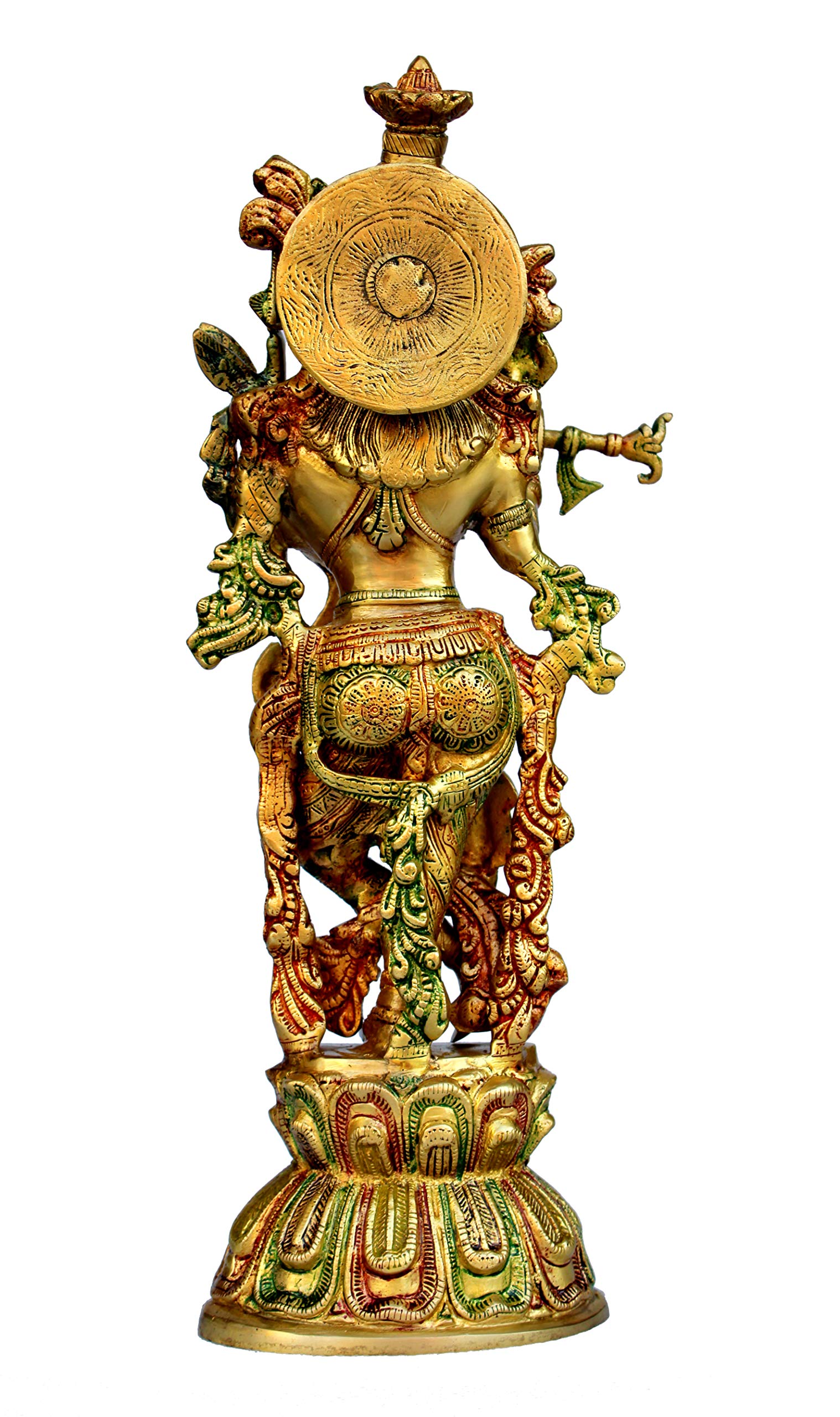 eSplanade Brass Radha Krishna Kishan Murti Idol Statue Sculpture | Pooja Idols | Home Decor (18 Inch)