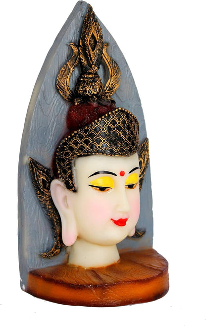 eSplanade Resin Buddha Showpiece | Home Decor | Idol Statue Figurine Murti | Tibetan Buddhist Statue (Multicolour)