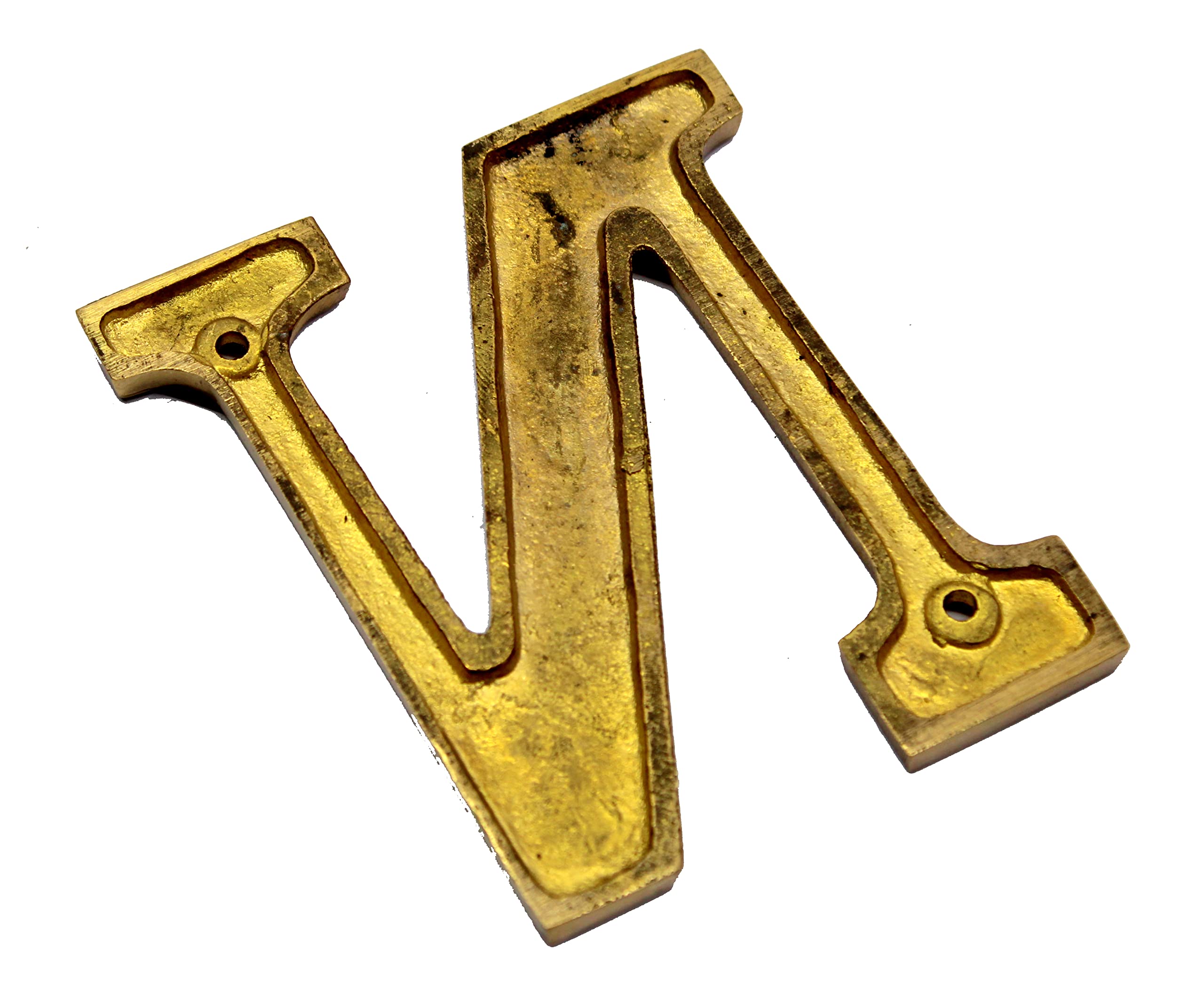 eSplanade Brass House Hotel Door Name Alphabets - Wall Door Plaque Alphabet Letter - Golden - 4" Inches (All Alphabets- 4")