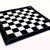 Stonkraft - 19" x 19" - Genuine Suede Leather Chess Board - Black | Roll-up Chess | Tournament Chess