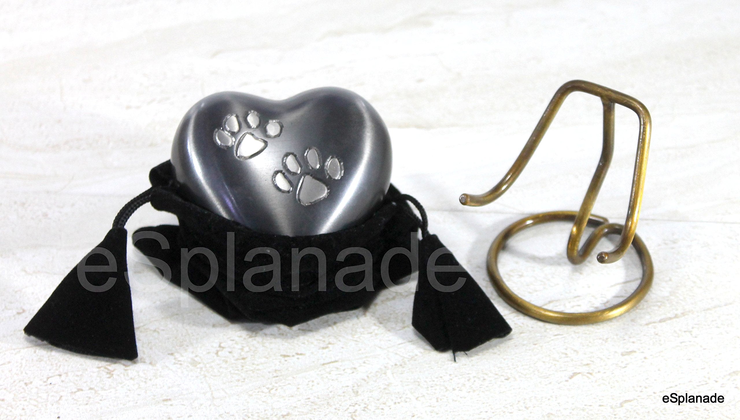 eSplanade cat Dog pet Cremation Mini Heart urn Keepsake Memorial | Small urn for Ashes Funeral Burial