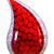 eSplanade Teardrop Cremation Urn Memorial Container Jar Pot | Cremation urn | Metal urn | Burial urn (Fiery Red)