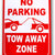 eSplanade No Parking in Front of Gate Sign Red & White Sticker Decal - Easy to Mount Weather Resistant Long-Lasting Ink