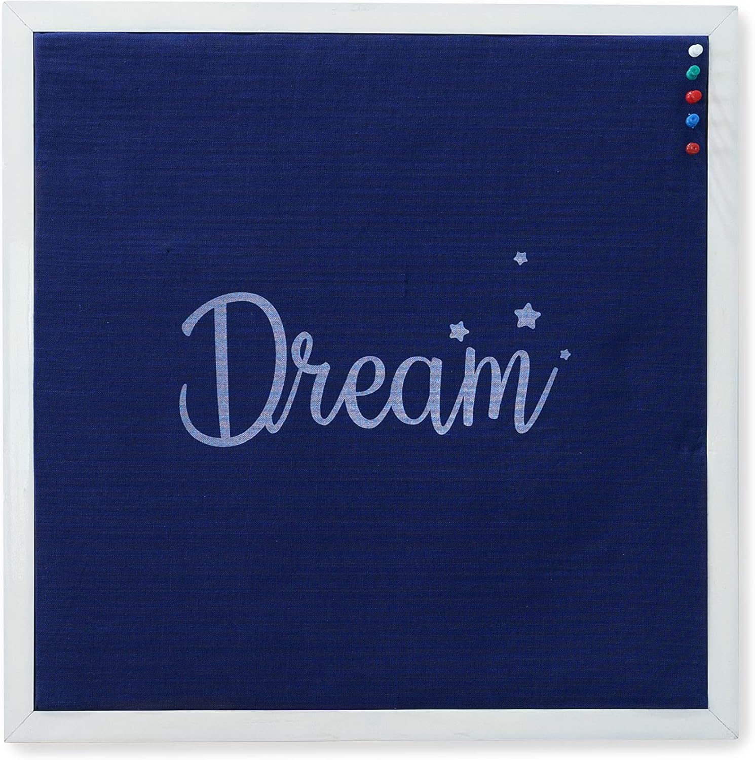 IVEI Framed Pink Linen Pin Board Bulletin Board for Wall Memory Memo with Wooden Frame |Hanging Board Picture Board for Home Office Decor, Cute Vision Board with Push Pin - Sunshine, Dream