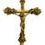 eSplanade Brass Christian Cross Jesus Christ Statue in Antique Finish (11" & 12" Jesus Cross)