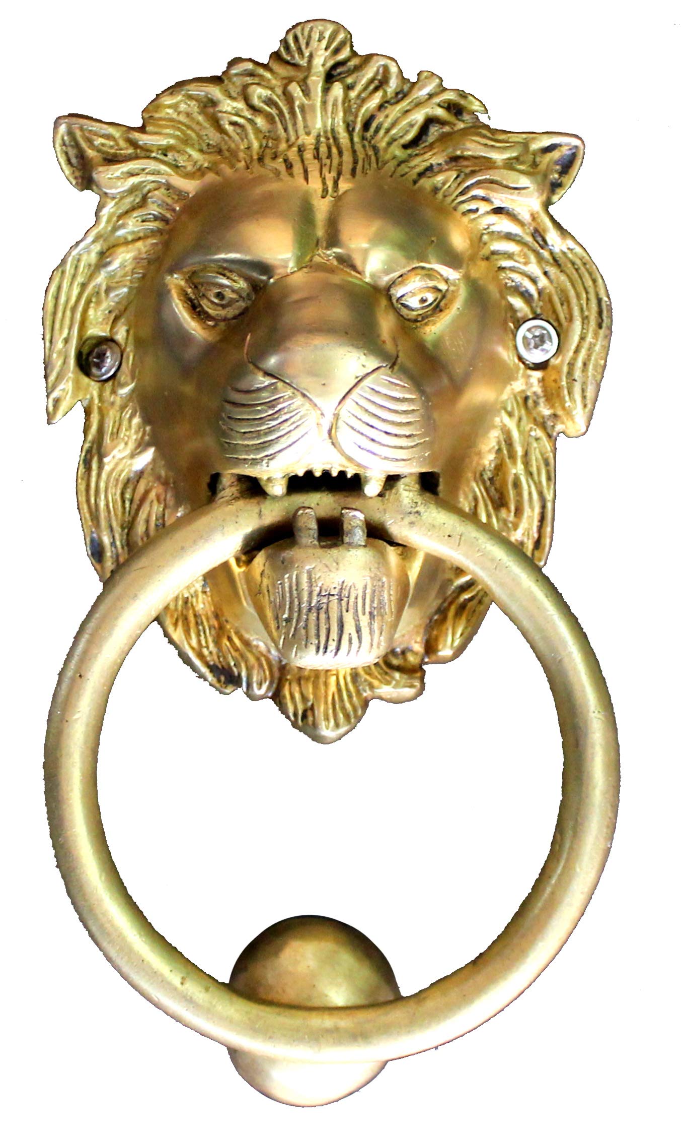 StonKraft Brass Lion Door Knocker Knockers Gate Knocker Door Accessories (Lion 5")