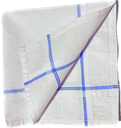 Royal Mart Men's Handkerchiefs - 100% Soft Cotton Hemstitch 17 x 17 Inches