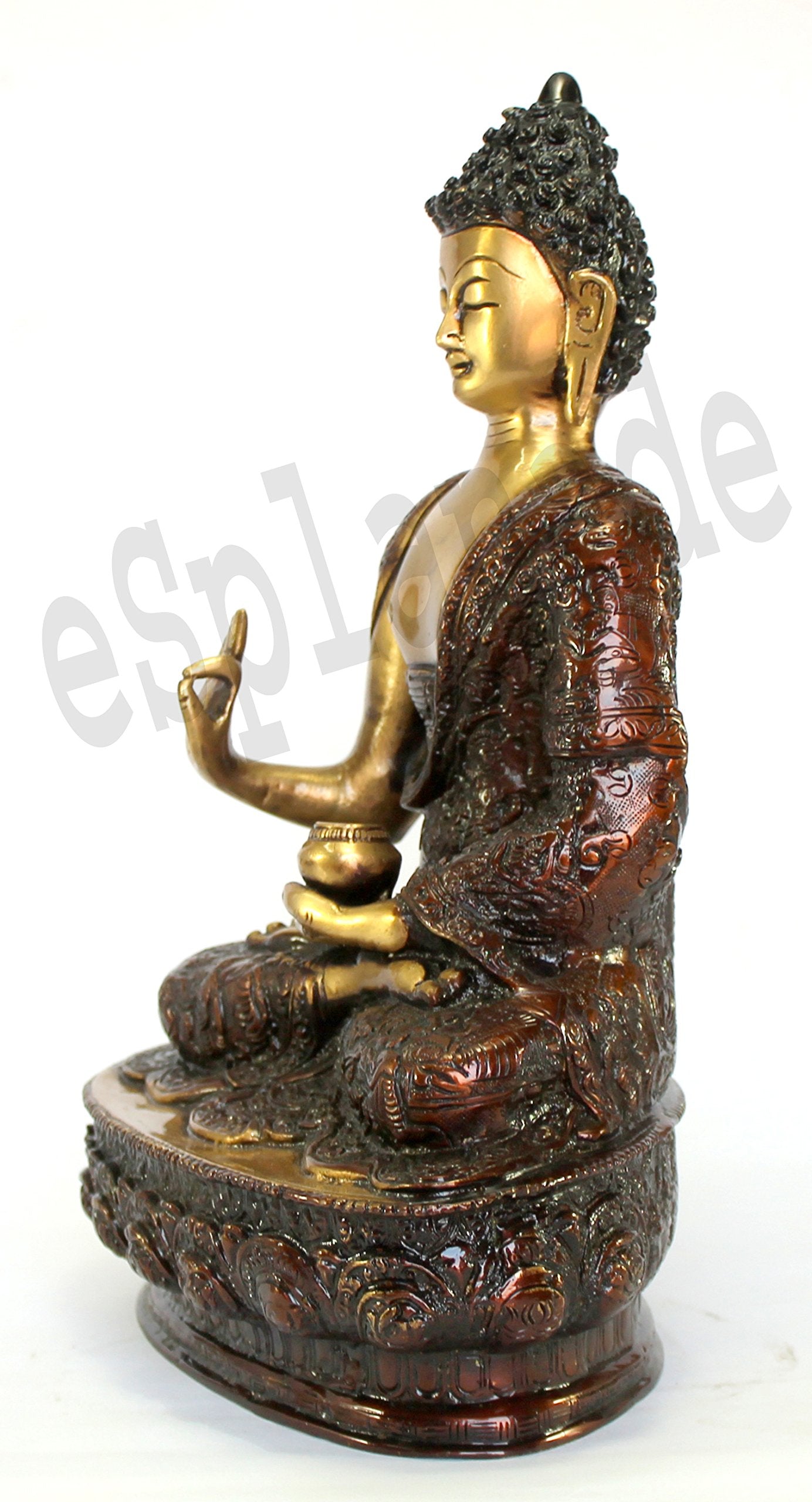 eSplanade Brass Buddha - Meditating Buddha - Showpiece | Home Decor | Brass Metal idol Statue Figurine Murti (Buddha Resting Big)