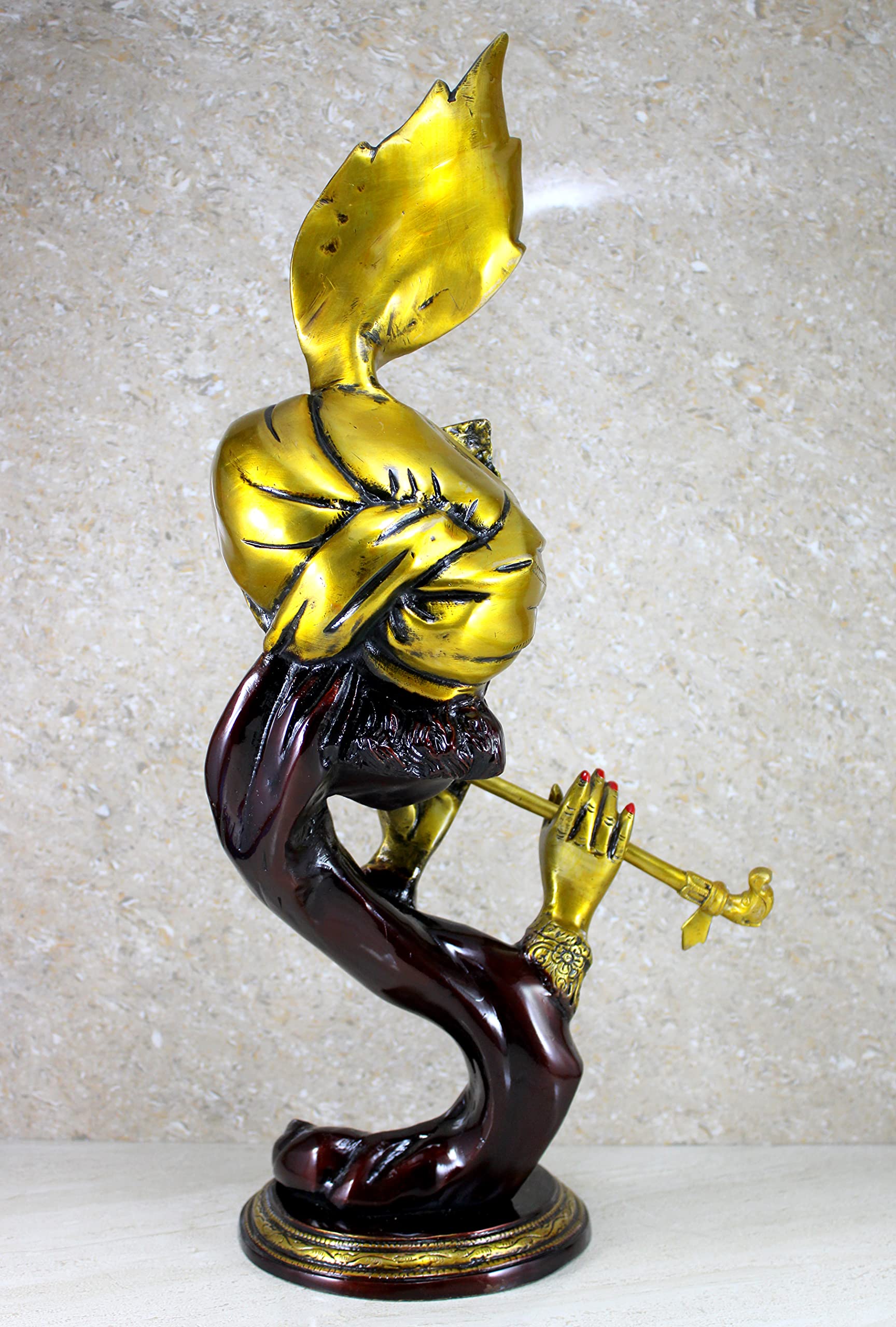 eSplanade Brass Radha Krishna Kishan Murti Idol Statue Sculpture | Pooja Idols | Home Decor (18 Inch)