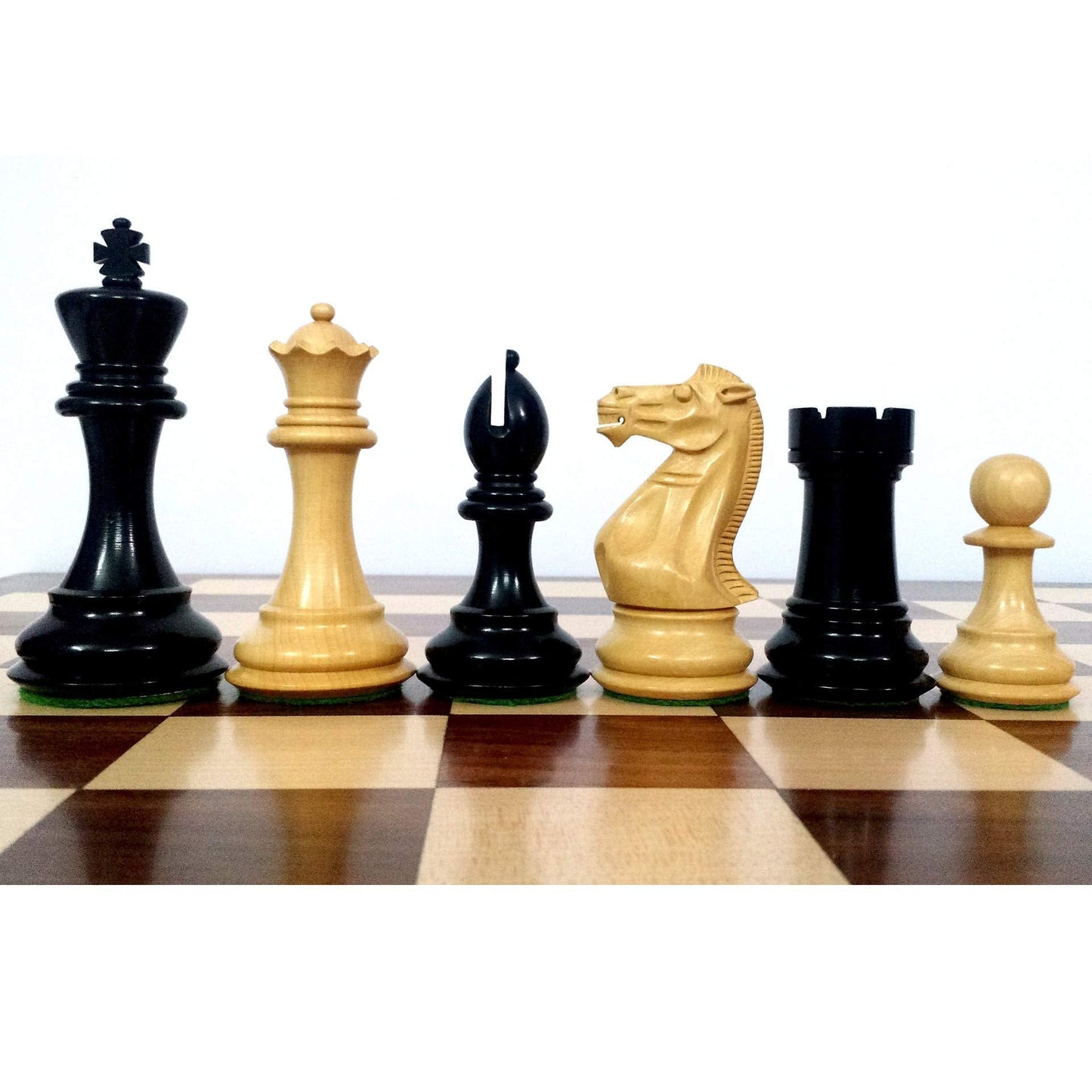 Royal Chess Mall Professional Staunton Chess Pieces Only Chess Set, Sheesham and Boxwood Wooden Chess Set, 4.1-in King, Tournament Chess Set, Weighted Chess Pieces (3.4 lbs)