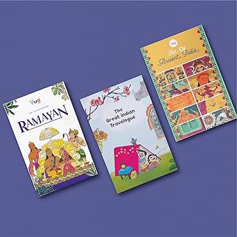 Yug Illustrated Ramayan, The Great Indian Travelogue & Art of Ancient India Combo Books for Kids- Mythology, Travel & Art-culture Story Books with Colourful Pictures- Fun Learning Book for 5+ Year Old