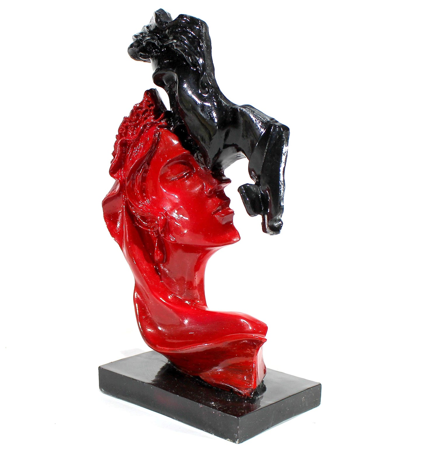 eSplanade Resin Love Couple Face Showpiece Statue Sculpture for home decor Valentine Day Gift (10")