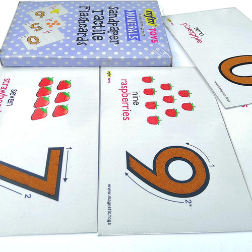 MFM TOYS Sandpaper Tactile English Letters Flashcards (Numerals (0-9)