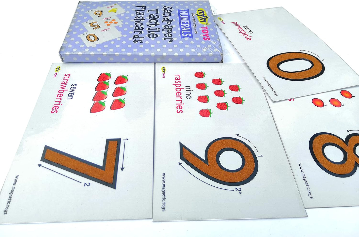 MFM TOYS Sandpaper Tactile English Letters Flashcards (Numerals (0-9)