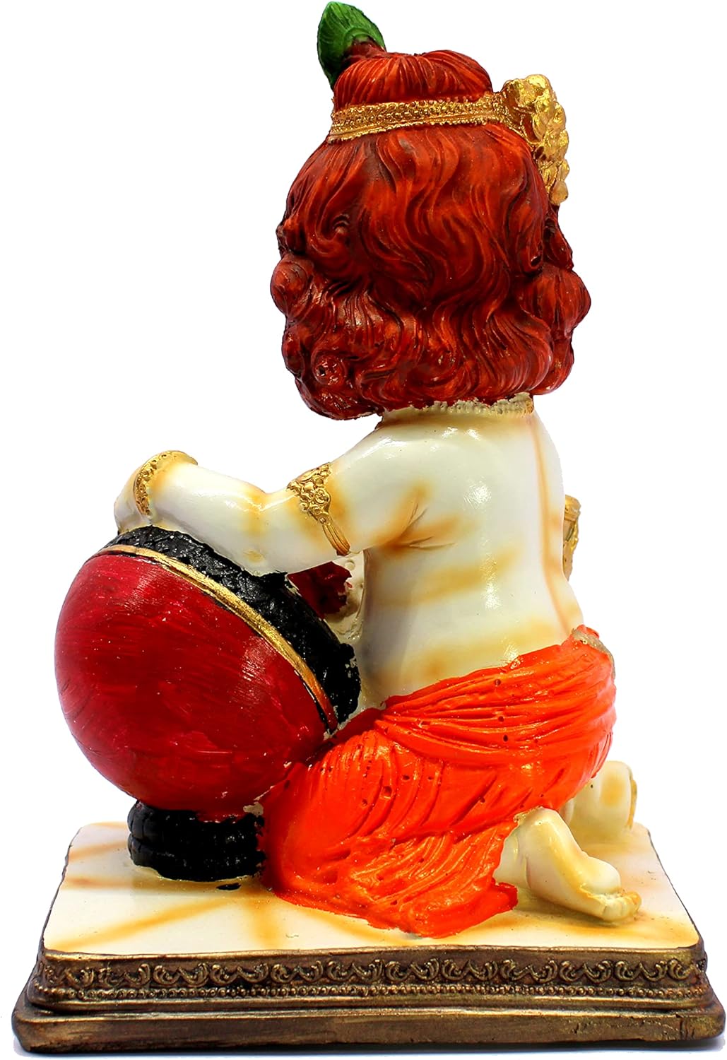 eSplanade Resin Krishna Krishan Makhan Chor Murti Idol Statue Sculpture - 7.5" & 8" Inches - Multicolour