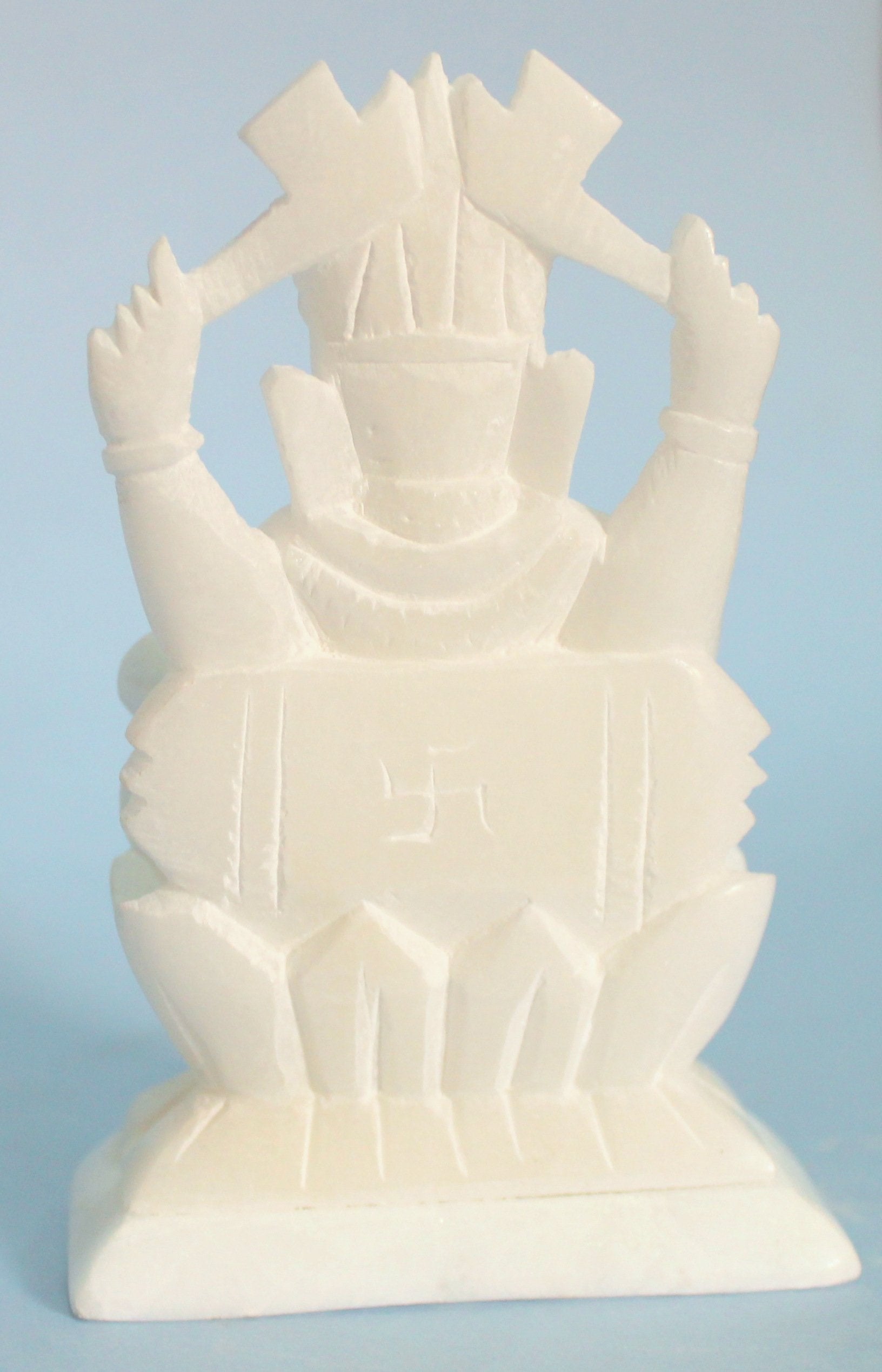 StonKraft Marble Ganesh Ganesha Statue Murti Idol - Left trunk