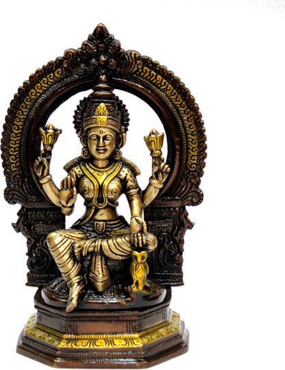 eSplanade Brass Laxmi Lakshmi Ganesh Ganesha Idol Murti Statue Sculpture - 9.75" Inches - Multi