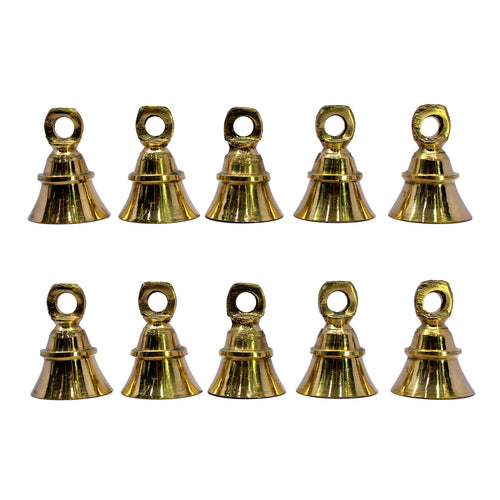 eSplanade Brass Pooja Mandir Decorative Bells | Pack of 10 | 2