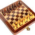 Handmade Wooden Rosewood Foldable Magnetic Chess Game Board with Storage Slots, 7 Inch