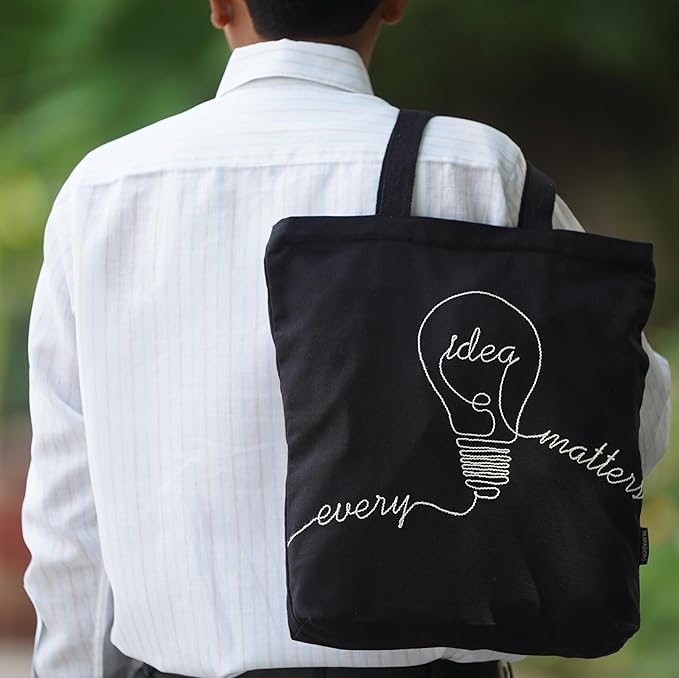 SKAPADORO Canvas Zip Tote - 100% Cotton, Embroidered Tote Bags For Travel, College, Beach, Shopping, Grocery, Easy to Wash Trendy Everyday Shoulder Bag - Dog Lovers & Idea Design