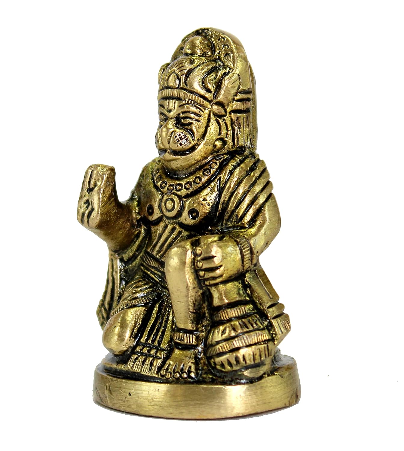 ESPLANADE Brass Hanuman Anjaneya Pavan Putra Bajrangbali Idol Murti Moorti Statue (2.5 Inch)