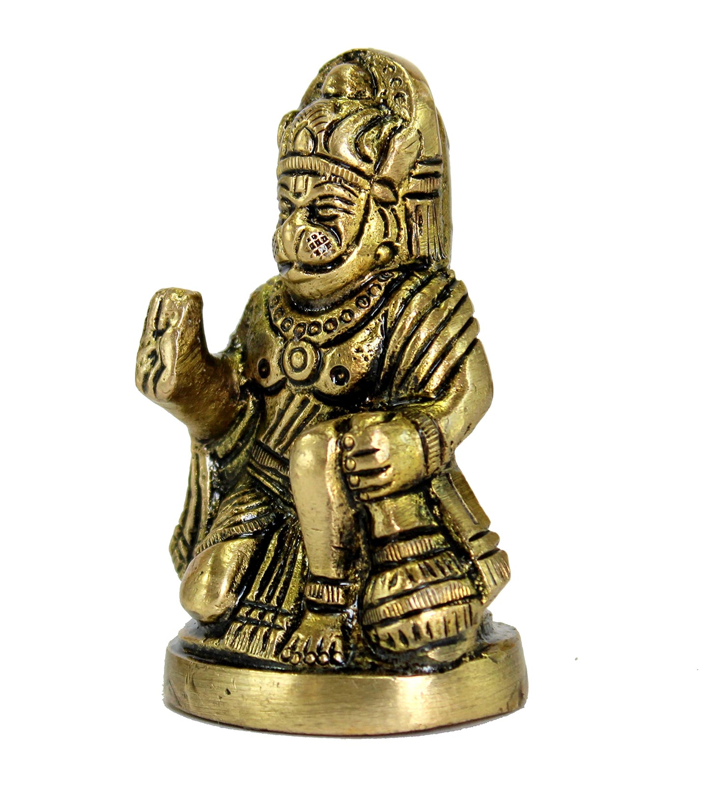 eSplanade Brass Hanuman Anjaneya Pavan Putra Bajrangbali Idol Murti Moorti Statue (2.5 Inch)