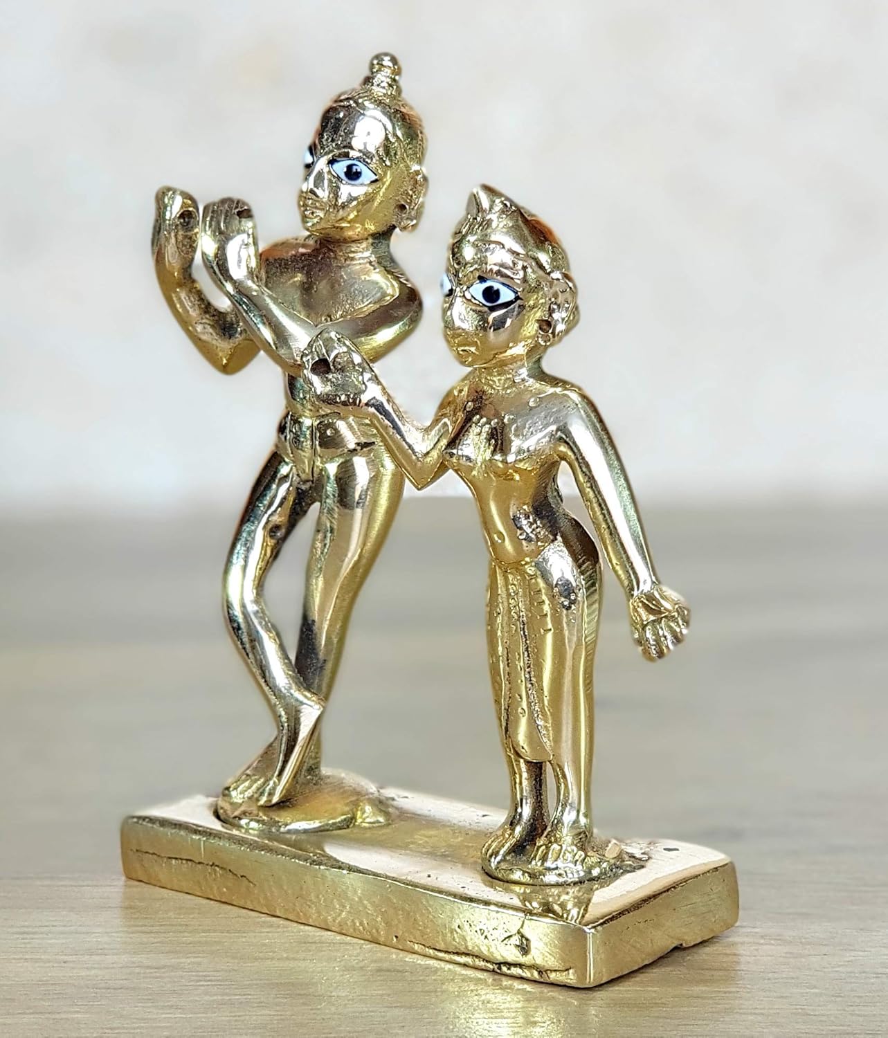 eSplanade - Brass - 4.25" & 5" - Pair of Brass Radha Kishan Krishna Murti Idol Statue Sculpture